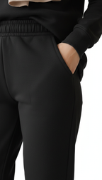 Black pants with a white background