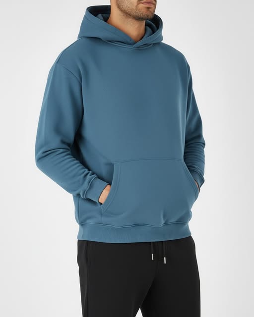 Essential Hoodie in Petrol Blue